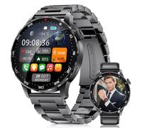 LIGE Reloj Inteligente Hombre con Llamadas Bluetooth, 1.43" AMOLED Negocios Smartwatch con 750mAh Batería,Pulsómetro,SpO2 Monitor Sueño,123 Modos Deporte,IP68 para Android iOS (SML21-G)