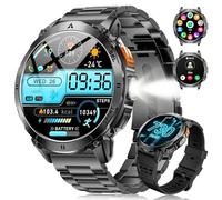 LIGE Reloj Inteligente Hombre con Luz LED, 730mAh Smartwatch 3ATM Resistente al Agua, 1,62'' AMOLED Fitness Watch con 119 Modos de Deporte, Monitor de Ritmo Cardíaco/Sueño para iOS Android, 2 Cables