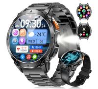 LIGE Reloj Inteligente Hombre con Luz LED, 730mAh Smartwatch 3ATM Resistente al Agua, 1,62'' AMOLED Fitness Watch con 119 Modos de Deporte, Monitor de Ritmo Cardíaco/Sueño para iOS Android, 2 Cables