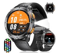LIGE Reloj Inteligente Hombre GPS, 1.43" Amoled Smartwatch Hombre con Linterna/Batería 30 Días, IP68 Impermeable/Altitude y Brújula, 170+Deporte Modos/Llamadas Bluetooth para iOS Android