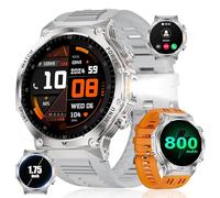 LIGE Reloj Inteligente Hombre Militar con 800mAh/LED Linterna,1.75” Grandes Smartwatch Hombre con Llamadas,5 ATM Impermeable/120+ Modos Deportivos/Pulsómetro/Sueño,Pulsera Actividad para Android iOS