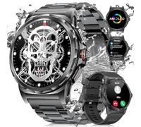 LIGE Reloj Inteligente Hombres para Android iOS, Llamadas Bluetooth, 1,43'' Smartwatch Hombre con Podómetro, Calorías, 120+ Modos Deportivos, 5ATM Impermeable, Multifuncional Smartwatch