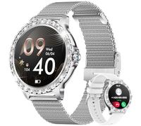 LIGE Reloj Inteligente Mujer con Llamada Bluetooth, 1.32" Diamante Smartwatch con Monitor de Sueño, Seguimiento del Menstrual, Podómetro Smart Watch para Android iOS