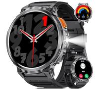 LIGE - Reloj inteligente para hombre, batería de 730 mAh, pantalla HD de 1,85 pulgadas, Bluetooth, antorcha, 130 modos deportivos, SpO2, frecuencia cardíaca, presión arterial, sueño, compatible con