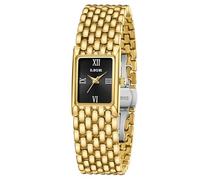 LIGE Reloj Mujer, Reloj Analógico Mujer, Esferacon Agujas Doradas, Acero Inoxidable Impermeable 3ATM, Piezas de Moda Sofisticadas, Negocios Lujo Casual Exterior, Negro