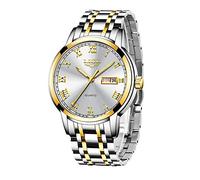 LIGE Relojes Hombres Moda Simple Impermeable Cuarzo Analógico Reloj Acero Inoxidable Automatico Calendario Reloj Hombre de Pulsera