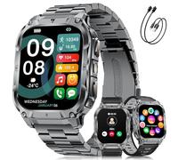 LIGE Smartwatch Hombre con 1000mAh atería, 2.0" HD AMOLED Reloj Inteligente con Llamadas/Monitor Sueño/LED Linterna/IP68 Impermeable/100+Modos Deportivos, Smart Watch Android iOS