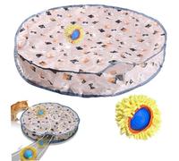 Ligeinsrk Juguetes para Gatos interactivos, Bola rodante rápida de 70 cm en Estera de Juego, escondite de Bola de Movimiento Activado automático y Busca Juguete para Grasas Cubiertas