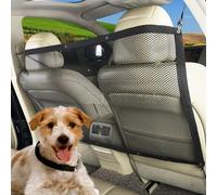 Ligeinsrk Red para Perros para automóvil, Barrera de Perro de Malla de 45x24 Pulgadas de Maldito con Cuerda y Gancho, Red de Mascotas portátiles para vehículo SUV, Barrera para SUV, para