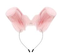 Ligera, fácil de llevar, diadema de cosplay peluda, cómoda de llevar para convenciones de viaje y eventos sociales, accesorios de congresos de anime