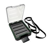 ligera para pesca con mosca, con cordón, portátil de bolsillo transparente de una cara para el pescador móvil