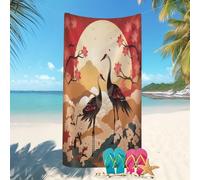 Ligera y de Secado Rápido Toalla de Playa Grande 90x180 cm Flores de Cerezo Japonesas Súper Absorbente Prevención de Arena Toalla,Toallas de baño Suave Rojo Anaranjado Toallas Piscina Mujer Hombre