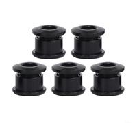 Ligero 7075 Aleación de aluminio Single Chainring Pernos 5Pcs CNC Machined Chainwheel Tornillos para MTB Road Cycling (negro)
