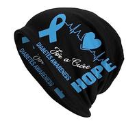 Ligero Beanie Gorro De Punto,Esperanza para La Concientización sobre La Diabetes,Sombreros De Invierno,Moderno Gorro De Invierno para Esquí,Running,Adulto