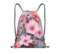 Ligero Bolsa De Cordón Hermosa Flor Mochila Cuerda con Cordón Saco De Gimnasia para Hombre Mujer Nadar 36X42Cm
