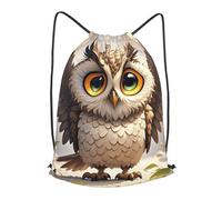 Ligero Bolsas De Cuerdas Búho Lindo Mochila Cuerda Robusto Gym Bag para Hombre Vacaciones Yoga 36X42Cm