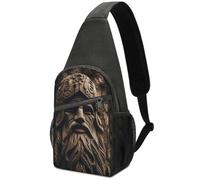 Ligero Bolso Pecho Dios de la montaña en el árbol Bolso Bandolera Unisex Bolsa Cruzada Caminar Trabajo Escolar