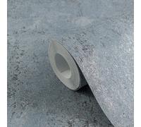 Ligero Brillantes Uni-Vliestapete En Oscuro Aspecto Hormigón, Fino Estructura -