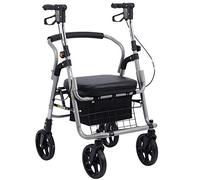 Ligero, carrito para personas mayores, carrito de compras, aleación de aluminio, scooter, asiento de cuatro ruedas, silla de ruedas plegable