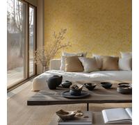 Ligero Estructurada Pintado Con Luminoso Palmwedelmotiv - amarillo, Crema, B