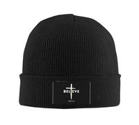 Ligero Gorras Beanie de Punto Yo Creo Juan 3:16 Cristianismo Cruz Gorro Invierno Moderno Sombrero Tablista para Mujer Running Hombre
