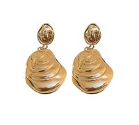 Ligero Martilleo Pendientes Geométricos Con Chapado En Oro/Plata Para Un Aspecto Refinado Martillado Oro, talla única, como se describe
