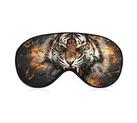 Ligero y cómodo Angry Fierce Wild Animal Art Sleeping Eye Mask para niñas, mujeres y niños, visera con correa ajustable Sleeping Eye Mask Plane Eye Cover para viajes