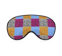 Ligero y cómodo antifaz para ojos para hombres, mujeres, niños, guepardo, leopardo, a cuadros, antifaz para dormir, para dormir, turnos, trabajo, yoga, lavable a máquina, para aliviar el estrés ocul