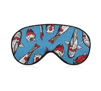 Ligero y cómodo Koi Fishes Blue Art Eye Mask para siestas, viajes, trabajo, sombra de ojos para niños y niñas, BlockLight