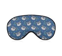 Ligero y cómodo Lazy Cute Sloths Art Antifaz para dormir para niñas, mujeres, niños, visera con correa ajustable, antifaz para dormir, cubierta para ojos de avión para viajes