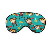 Ligero y cómodo para Monkey Love Banana Art Sleep Eye Mask para niñas, mujeres y niños, visera con correa ajustable Lunch Break Travel Sleeping Eye Mask Cover