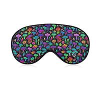 Ligero y cómodo Psicodélico Colorido Hongos mágicos Trippy Art Antifaz para siestas Viajes Trabajo, Sombra de ojos para niños niñas, BlockLight