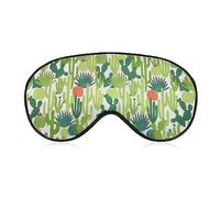 Ligero y cómodo Wilder California Prickly Pear Cactus Art Sleep Eye Mask para adultos niños adolescentes, Eyeshade con banda elástica Lunch Break Travel Sleeping Eye Mask Cover