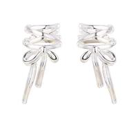 Ligero y lujoso arco manguito para las mujeres moda dulce no suave clip de oreja Bowknot pendientes boda oído joyería fiesta regalo