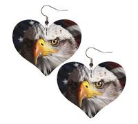 Ligeros Mujer Pendientes Bandera Y Águila De Estados Unidos Pendiente De Lágrima Cómodo Pendientes Largos De Cuero Para Mujeres Cumpleaños Aniversario