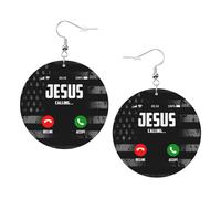 Ligeros Mujer Pendientes Jesús está llamando Pendiente de Lágrima Vintage Pendientes de gota para Aniversario Decoración Mujeres