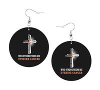 Ligeros Pendientes de gota Cinta de lucha contra el cáncer de útero Pendiente Vintage Pendientes Cuero para Aniversario Mujeres Decoración