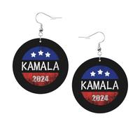 Ligeros Pendientes de gota Kamala Hs 2024 para presidente Pendiente Colgantes Moda Pendientes De Cuero Mujer para Aniversario Mujeres Niñas