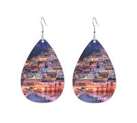 Ligeros Pendientes Largos De Cuero Positano Costa Amalfitana Italia Pendiente de Lágrima Moda Mujer Pendientes para Cumpleaños Decoración Mujeres