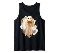 Light Academia Vintage Fantasma y Flores Camiseta sin Mangas