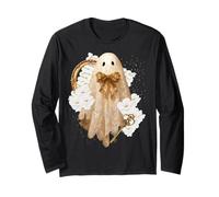 Light Academia Vintage Fantasma y Flores Manga Larga