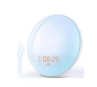 Light Alarm Clock - Sunrise Sunset Analog Alarm Clock with Two Alarms for Adults and Kids
