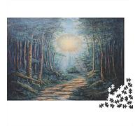 Light and Shadow in The Bosque Rompecabezas Pintura al óLeo Style Rompecabezas Juego De Habilidad para Toda La Familia 1000pcs (75x50cm)