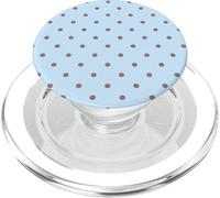 Light Blue and Brown Polka Dots Classic Polkadots PopSockets PopGrip para MagSafe