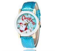 (Light blue) Children's Fashion Casual Christmas Watch