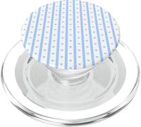 Light Blue Stripes and Hearts Summer Preppy PopSockets PopGrip para MagSafe