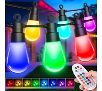 Light-Brightly Guirnaldas Luces Exterior Jardín Navidad - 32M RGB Led Ajustable IP65 Impermeable Cadena Luz Bombillas con Control Remoto Iluminacion Lampadas Decoracion Para Terraza Patio Pergolas