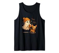 Light Brown Chihuahua Halloween Ghost Walking Chihuahua Dog Camiseta sin Mangas