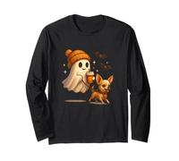 Light Brown Chihuahua Halloween Ghost Walking Chihuahua Dog Manga Larga