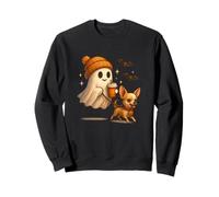 Light Brown Chihuahua Halloween Ghost Walking Chihuahua Dog Sudadera